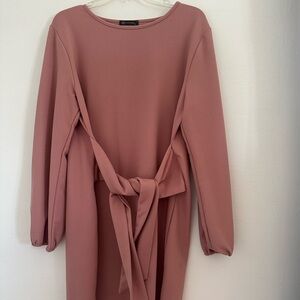 Elegant Mauve Long Sleeve Dress